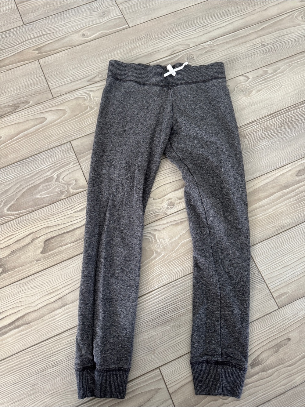 abercrombie kids Charcoal Gray Knit Joggers with Drawstring